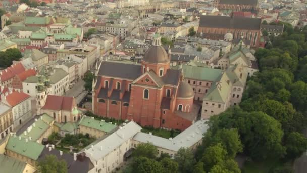 Aerial View Saints Kościół Piotra Pawła Krakowie Polska Zdjęcia Dronów — Wideo stockowe