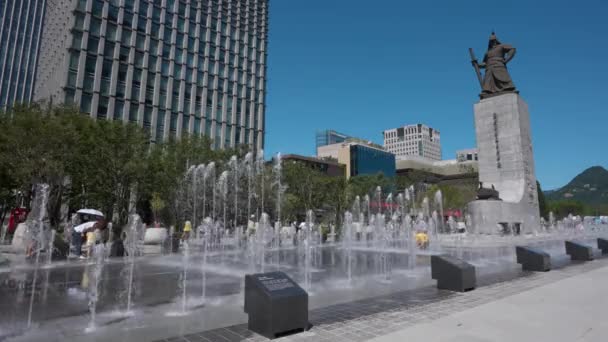 Lee Sunshin Statue Seoul Rok Fountain — 비디오