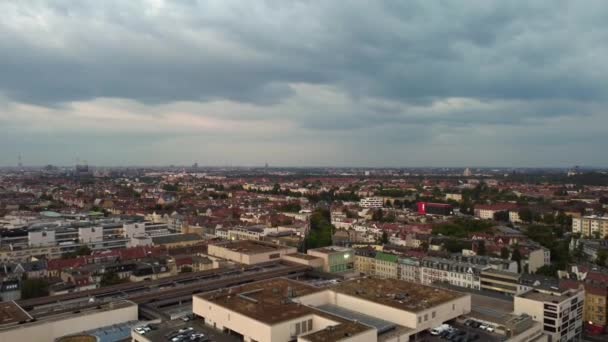 Bezirk Steglitz Schlossstr Einkaufszentrum Boulevard Fantastische Flugpanorama Übersichtsdrohne Über Berlin — Stockvideo