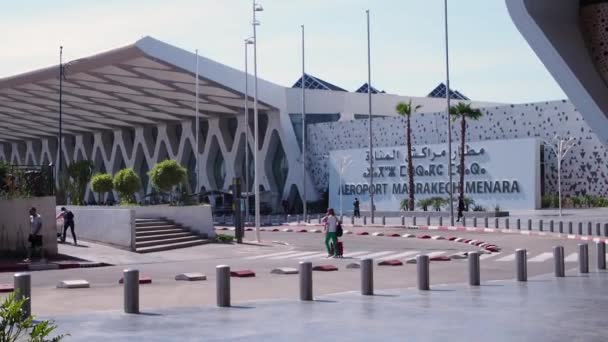 Footage Marrakesh Menara Airport Rak International Airport Serving Marrakesh Biggest — Stock Video