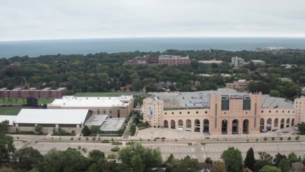 Ryan Field Voetbalstadion Campus Van Northwestern University Evanston Illinois Met — Stockvideo