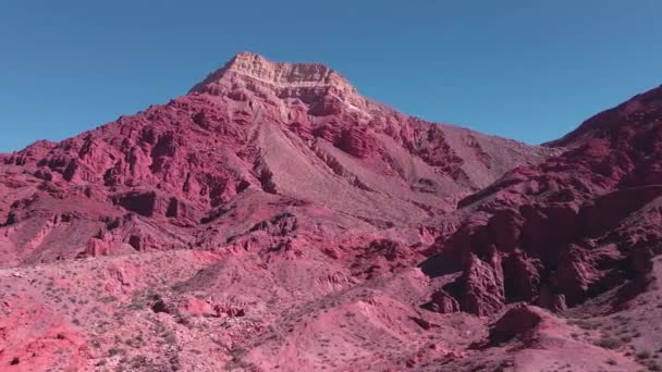 Slider Skott Utmärkande Sandsten Och Siltsten Minca Yacoraite Mountains Norra — Stockvideo