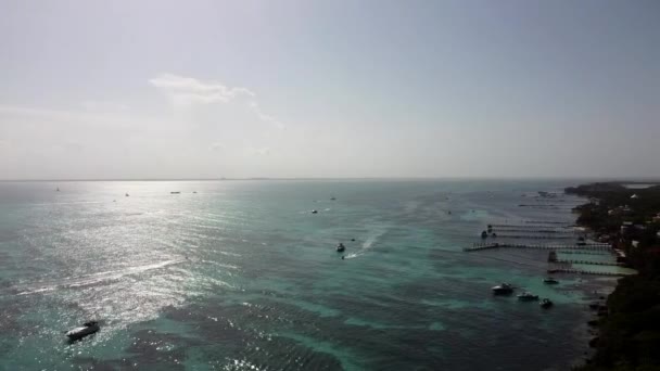 Uma Foto Panorâmica Isla Mujeres Quintana Roo México Uma Vista — Vídeo de Stock