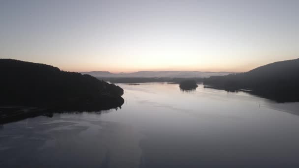 Dawn Arrives Purple Sky Videos Aerial Shot — Stock Video