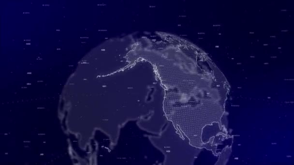 Технологический Анализ Globe Вращающийся Аргентине Страна Графиками Диаграммами Аналитикой Фоновом — стоковое видео