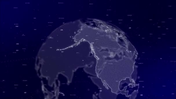 Dataanalys Teknik Globen Roterar Paraguay Land Med Grafer Diagram Analyser — Stockvideo