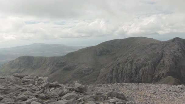 Zdjęcia Panoramiczne Całego Regionu Otaczającego Górę Scafell Pike Anglia Szczytu — Wideo stockowe