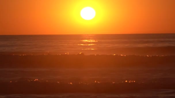 Kalifornischer Sonnenuntergang Strand — Stockvideo