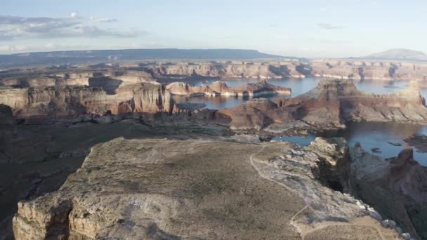 Zelená Řeka Přehlíží Národní Park Canyonlands Utahu Jasného Denního Světla — Stock video