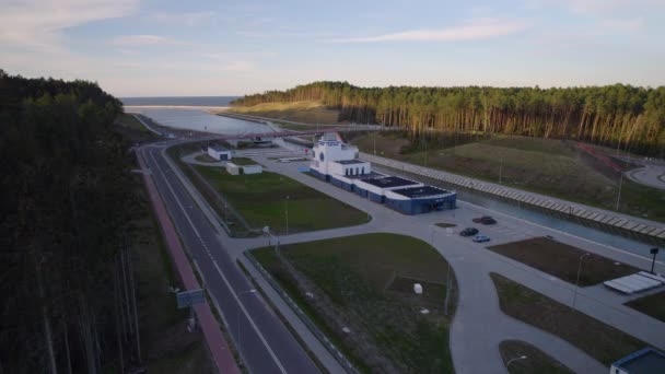 Kanał Wiślany Oficjalna Nazwa Kanał Statek Nowy Świat Zbudowany Bałtyku — Wideo stockowe