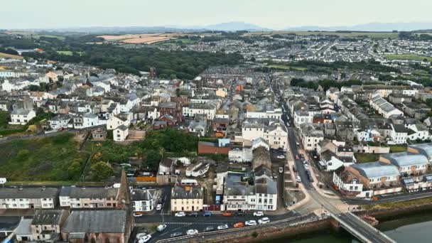 Slavná Anglická Rybářská Vesnice Maryport Allerdale Předměstí Cumbria Anglii Byl — Stock video