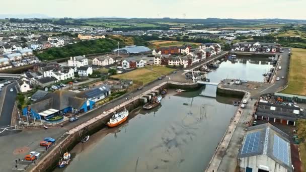 Das Kleine Englische Fischerdorf Maryport Allerdale Einem Stadtteil Von Cumbria — Stockvideo