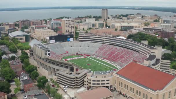 Camp Randall Γήπεδο Ποδοσφαίρου Στην Πανεπιστημιούπολη Του Πανεπιστημίου Του Ουισκόνσιν — Αρχείο Βίντεο