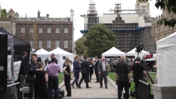 Village Des Médias Abingdon Street Gardens Westminster Couvre Prochain Premier — Video