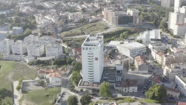 Lissabon Portugal Drone Hotel Bouwvelden — Stockvideo
