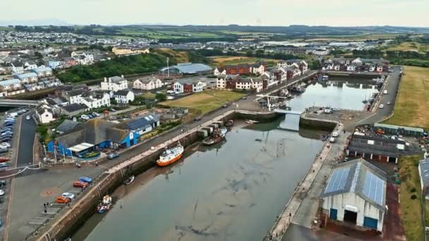 Petit Village Pêcheurs Anglais Maryport Allerdale Arrondissement Cumbria Angleterre Tourné — Video