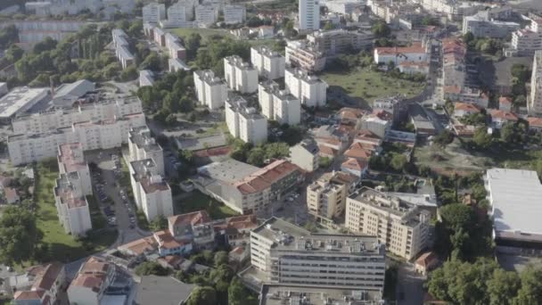 Porto Portugal Drohne Wasserbrücke Skyline — Stockvideo