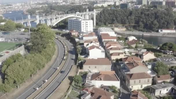 Lisboa Portugal Puente Agua Drone Skyline — Vídeos de Stock