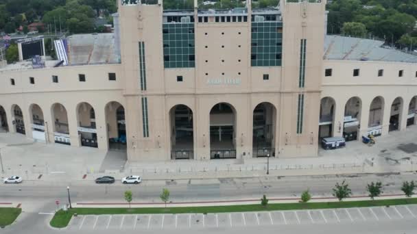 Ryan Field Fotbollsstadion Campus Northwestern University Evanston Illinois Med Drönare — Stockvideo