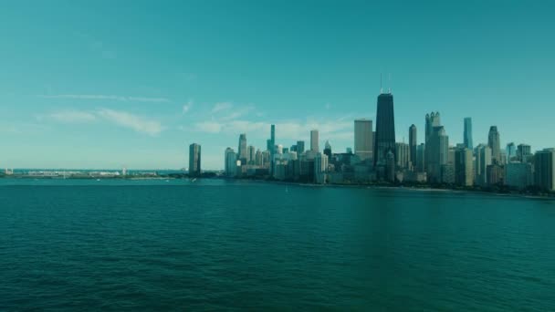 Chicago Lungolago Lago Michigan Apertura Cimenatica — Video Stock