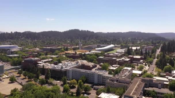 Aerial View Eugene Oregon Usa University Oregon Hayward Field Arena — Stock Video