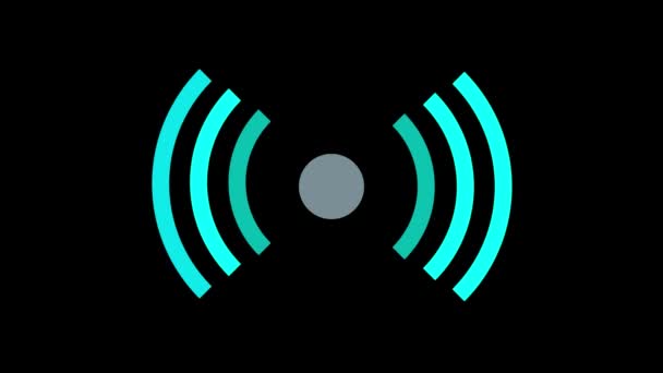 Animated Wifi Hotspot Icon Designed Flat Icon Style Technology Concept — Stock Video