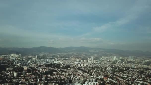 Estabelecimento Aéreo Vista Cidade México Dia Ensolarado Espaço Cópia Céu — Vídeo de Stock
