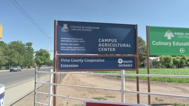 Faculdade Agricultura Ciências Vida Culinária Centro Educação Assina Campus Tucson — Vídeo de Stock