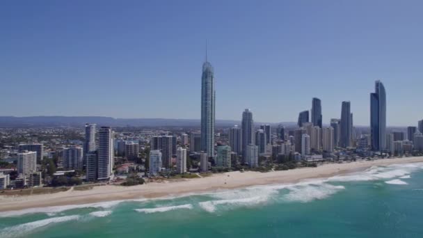 Plage Skyline Surfers Paradise Près Broadbeach Dans Gold Coast Qld — Video