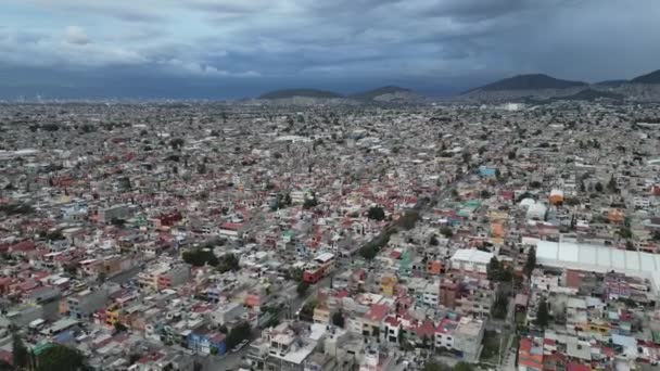 Metropolitan Area Ecatepec Mexico City Вид Беспилотник — стоковое видео