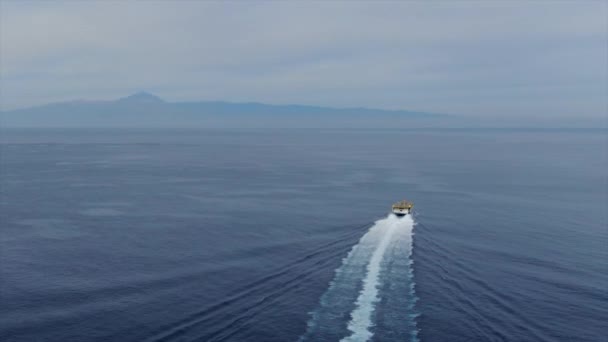 Imagem Aérea Navio Fred Olsen Cujo Destino Ilha Tenerife Vulcão — Vídeo de Stock