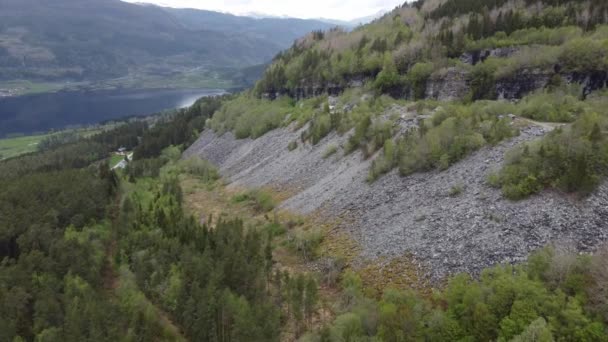 Voss Norveç Nordheim Büyük Bir Atık Sahası Var Arka Planda — Stok video