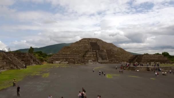 Teotihuacan Timelapse Zoomout Pyramide Mexico Civilisation Ancienne Patrimoine Mondial — Video