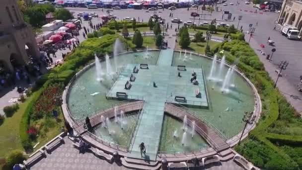 Vue Aérienne Ville Erbil Montrant Ancienne Citadelle Erbil Jardin Face — Video