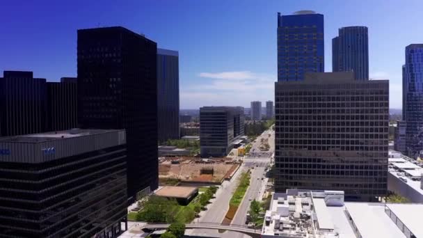 Wide Panning Aerial Shot Century City California Fps — Stock Video