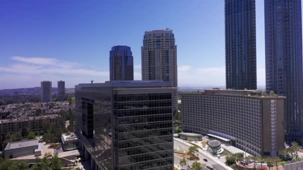 Sollevamento Panoramica Ripresa Aerea Century City California Fps — Video Stock