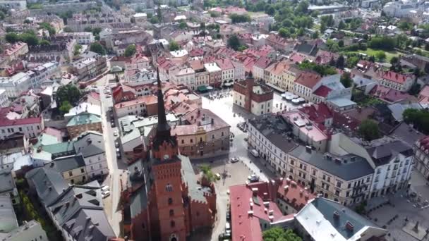 Katolická Katedrála Bazylika Katedralna Narodzenia Historická Radnice Muzeum Muzeum Ratusz — Stock video