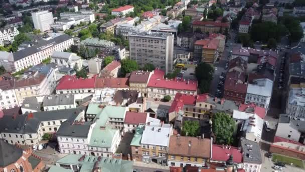 Tarnw Polonya Daki Eski Kasaba Meydanı Rynek Gwny Üzerindeki Grupa — Stok video