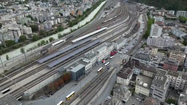 Sur Droite Trouve Ville Brig Sur Gauche Trouve Ville Naters — Video