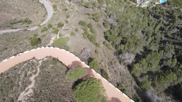 Veduta Aerea Degli Edifici Delle Spiagge Benidorm Spagna Dal Punto — Video Stock