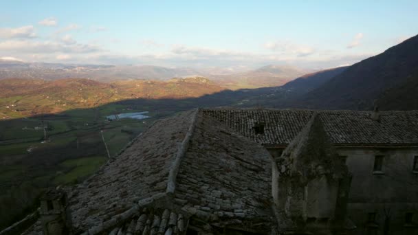 Video Udara Dari Sebuah Biara Berhantu Dan Ditinggalkan Sicignano Italia — Stok Video