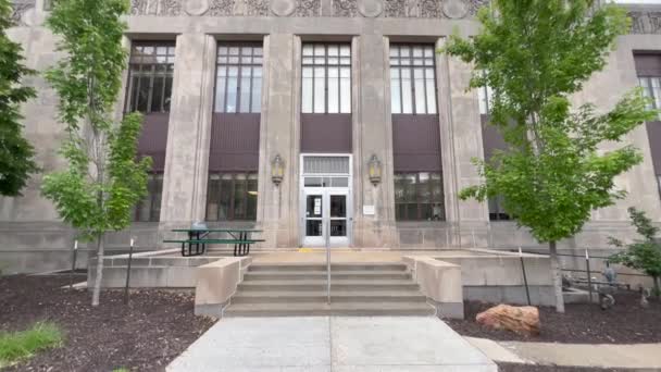 Historic Clay County Courthouse Middle Liberty Missouri Few Blocks Away — Stock Video