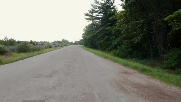 Abandoned Road Crumbling Gravel Travel — Stock Video