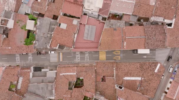 Images Aériennes Haut Bas Une Rue Cali Colombie Avec Des — Video