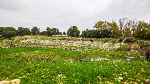 Piwnica Greckiego Teatru Teatro Greco Włoszech — Wideo stockowe