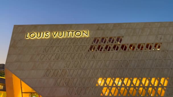 Piękne Sklepy Louis Vuitton Gucci Bodrum Yalikavak Port Turcja Nowe — Wideo stockowe
