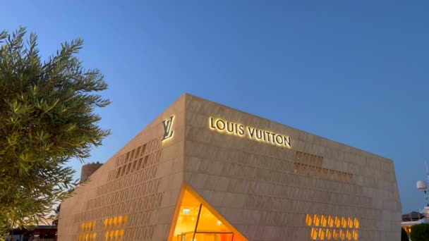 Магазин Louis Vuitton Турецком Порту Бодрум Новое Современное Здание Магазина — стоковое видео