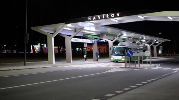 Sor Bn12 Cng Intercity Bus 3Csad Company Havirov Train Station — Stock Video