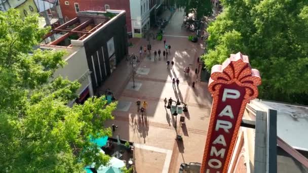 Teatro Paramount Histórico Charlottesville Virginia Antigo Teatro Mudança Agora Local — Vídeo de Stock