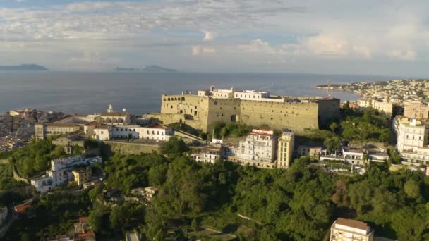 Magnifique Drone Orbite Tourné Dessus Château Sant Elmo Napoli — Video